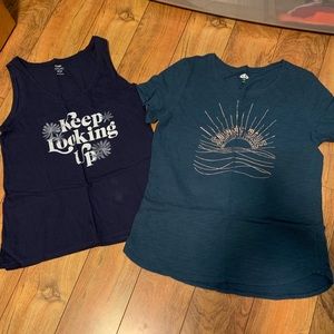 2 Tops... one tank top one short sleeve